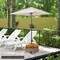 Outdoor Umbrella Stand with Planter Box and Wheels for Easy Move